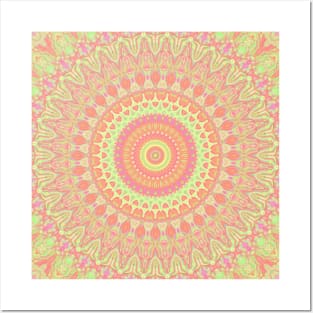 Vibrant Boho Mandala Posters and Art